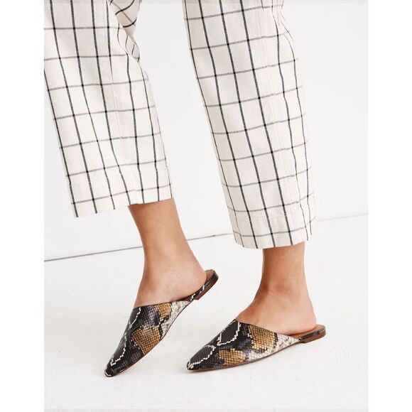 Madewell The Remi Mule in Snake Embossed Leather size 8 - Picture 2 of 8